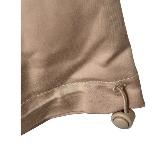 Dolce Cabo Pants Size XS Sand Wide Leg Ruched Knee Drawstring Hem Cuff Utility - Picture 6 of 13